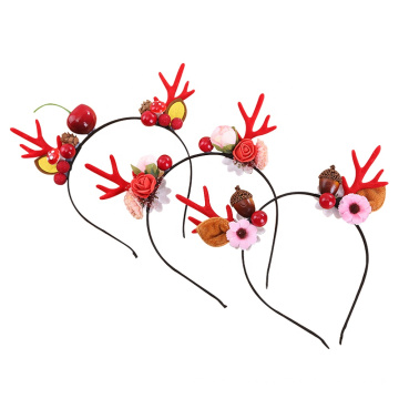 Christmas antler hairband children's jewelry handmade holiday cute party headdress